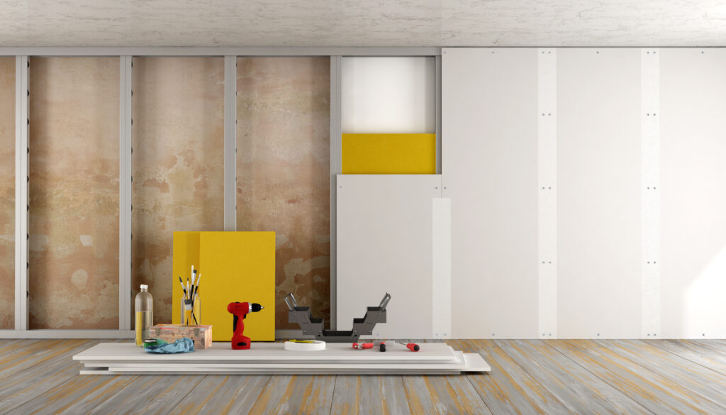 Renovation,Of,An,Old,House,With,Plaster,Board,And,Insulation